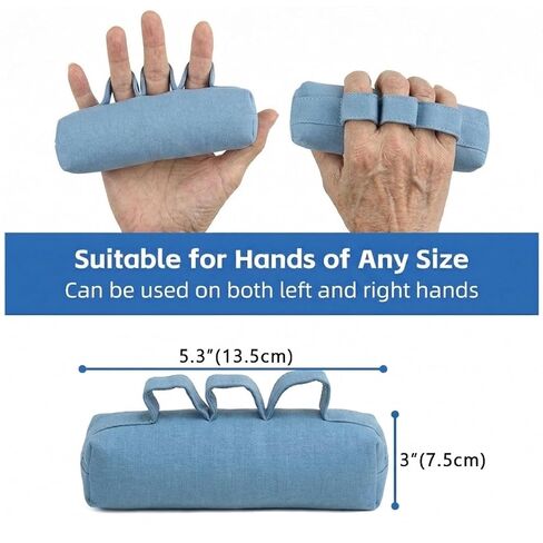 Hand Contracture Cushion with Finger Separators, Soft Hand Positioning Aid | Palm Grip Rehabilitation Support for Stroke, Arthritis, Parkinson’s, Dementia & Spasticity Relief, 1 Pc in Kuwait