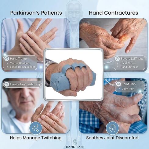 Hand Contracture Cushion with Finger Separators, Soft Hand Positioning Aid | Palm Grip Rehabilitation Support for Stroke, Arthritis, Parkinson’s, Dementia & Spasticity Relief, 1 Pc in Kuwait