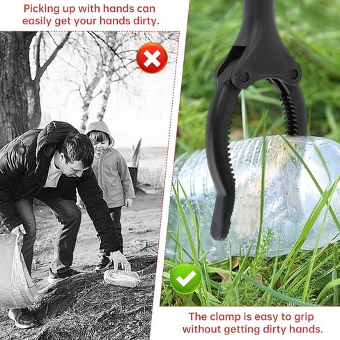 Short Grabber Reacher Tool, 4pcs 30cm/12inch Small Grabber Reacher Tools Non-Slip Ergonomic Handle, Lightweight Trash Pick up Stick for Elderly Litter Pickers,Sanitation Workers(Black Red) in Kuwait