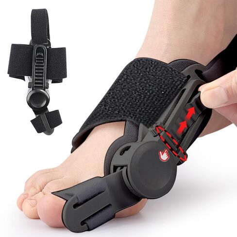 Bunion Corrector for Women & Men - Adjustable Nighttime Big Toe Straightener Bunions Splint - 1PC Black in Kuwait