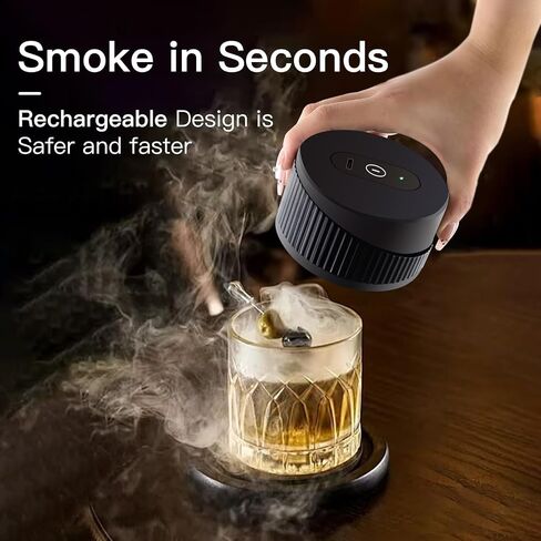 2026 Upgrade Electric Whiskey Smoker Kit with 8 Wood Chip for Men, Whiskey Smoker Built-in Lighter, Old Fashioned Smoker Kit Gift for Dad,Husband,Boyfriend (No Butane Needed) in Kuwait