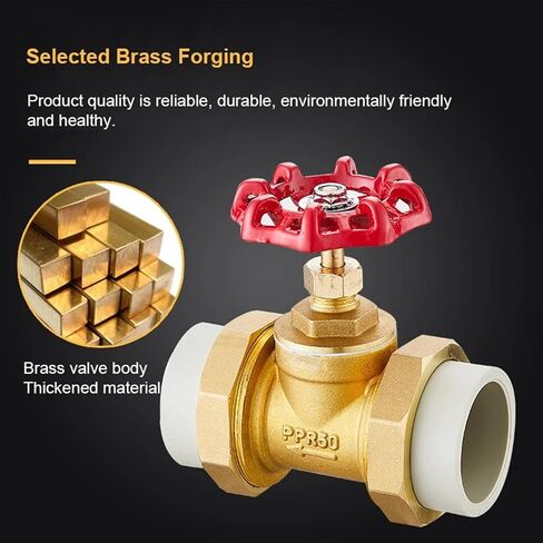 Brass Gate Valve Hot Melt Double Union PPR20/25/32/40/50/63 Tap Water Pipe Switch(PPR40) in Kuwait