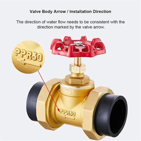 Brass Gate Valve Hot Melt Double Union PPR20/25/32/40/50/63 Tap Water Pipe Switch(PPR40) in Kuwait