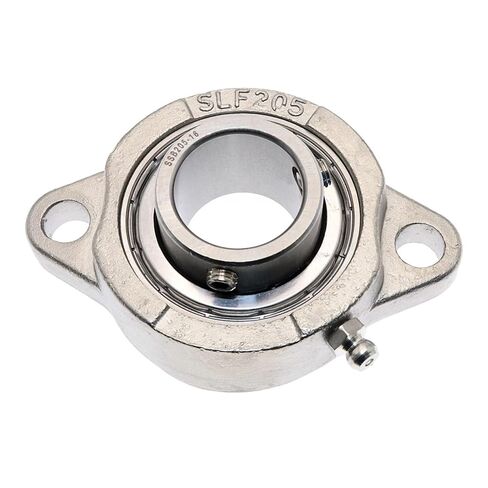 1 قطعة 25.4 مللي متر SSBLF205-16 SSB205-16 SLF205 الفولاذ المقاوم للصدأ 2-بولت شفة تحمل وحدات Setscrew in Kuwait