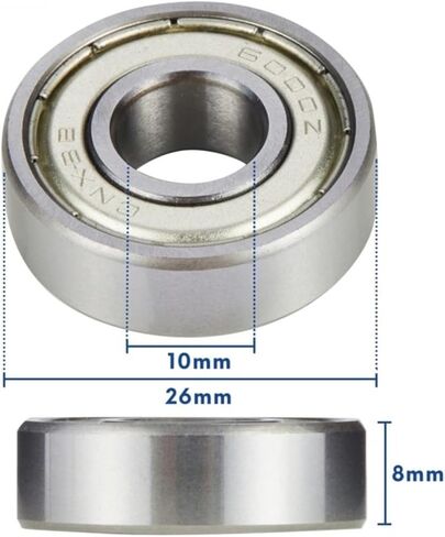 10-حزمة محامل 6000ZZ ABEC-5 10x26x8 ملم عالية السرعة منخفضة الضوضاء الأخدود العميق 6000 ZZ 2z الكرة لتطبيقات المحرك in Kuwait