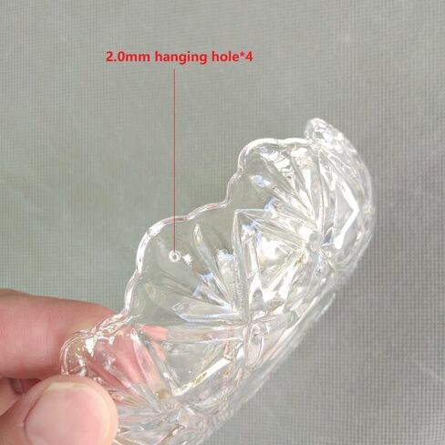 Hanging Crystals Prisms 1pcs/lot European Style Crystal lamp Elbow Support Transparent Glass Bowl Hangings Crystals for Decoration in Kuwait