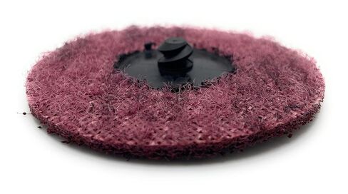 3M Abrasive 048011-05531 أقراص سكوتش برايت رولوك، 3 بوصة، 18000 دورة في الدقيقة، أكسيد الألومنيوم، زر بلاستيكي، كستنائي in Kuwait