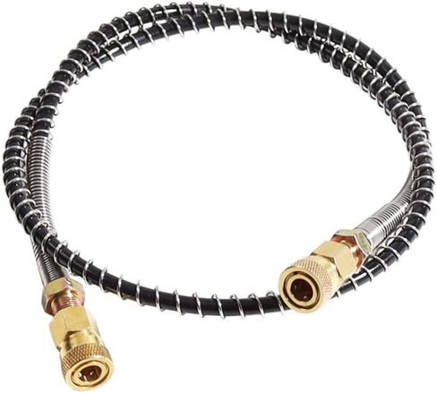 خرطوم الضغط العالي مع زنبرك ملفوف بطول 100 سم PCP مضخة إعادة تعبئة الهواء بالهواء المضغوط خرطوم أسود من النايلون in Kuwait