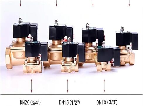 1" Brass Non-Hot Normally Closed Solenoid Valve 220V 12V 24V Solenoid Valve For Long-time Working(AC220) in Kuwait