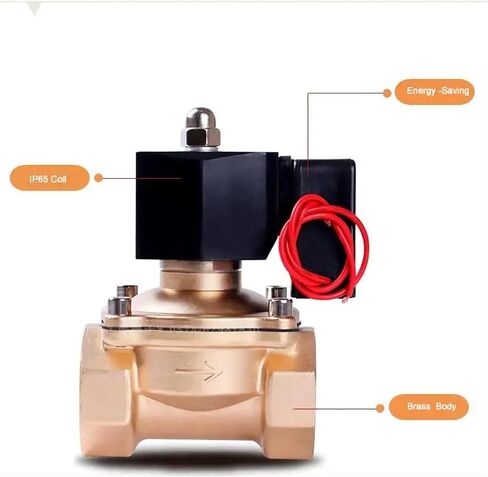 1" Brass Non-Hot Normally Closed Solenoid Valve 220V 12V 24V Solenoid Valve For Long-time Working(AC220) in Kuwait
