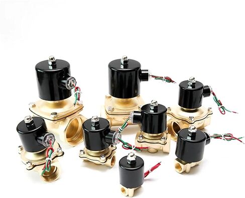 1/2" 3/4" 1" 1-1/4" 1-1/2" 2" Brass Solenoid Valve Normally Closed Air Solenoid Valve 24V 12V 220V 110V(Dn25,220VAC) in Kuwait