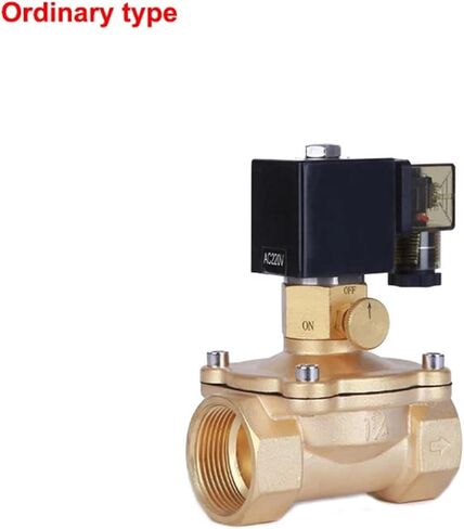 Electric Solenoid Valve with Manual Switch Female Thread Water Proof Brass Solenoid Valves 220V 24V(Dn40,ORDINARY-220VAC) in Kuwait