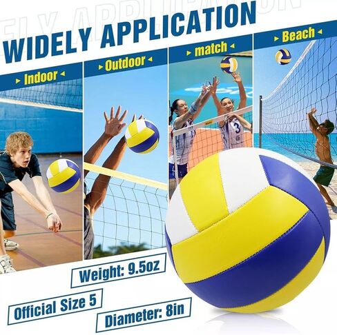 Official Size 5 Volleyball, Soft Indoor Outdoor Volleyball for Game Gym Training Beach Play in Kuwait