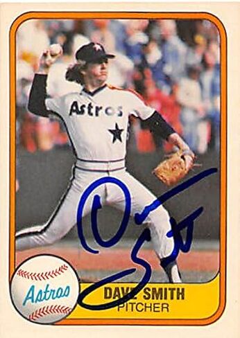 Autograph 122758 Houston Astros 1981 Fleer No. 71 Dave Smith Autographed Baseball Card in Kuwait