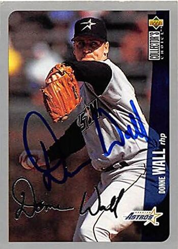 Autograph 122781 Houston Astros 1996 Upper Deck Silver No. 568 Donnie Wall Autographed Baseball Card in Kuwait