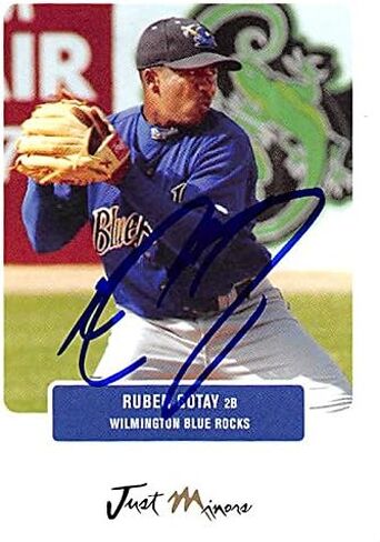 211650 Kansas City Royals Ft 2004 Just Minors No. 34 Rookie Ruben Gotay Autographed Baseball Card in Kuwait