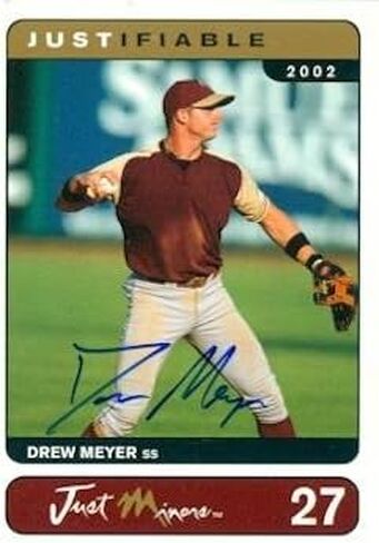 Autograph 119436 Minor League 2002 Just Minors No. 27 Rookie Drew Meyer Autographed Baseball Card in Kuwait