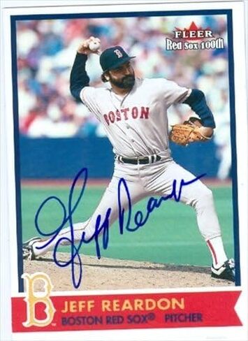 Autograph Warehouse 37603 Jeff Reardon Autographed Baseball Card Boston Red Sox 2001 Fleer Red Sox 100Th No. 28 in Kuwait