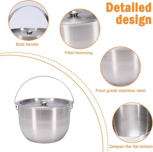 Stainless Steel Ice Bucket with Lid, Champagne Buckets with Scoop and Tong, Wine Chillers, Beverage Tub with Handles, Ideal for Parties, Bar, Pool, Beach and Home-Large Capacity, Silver in Kuwait