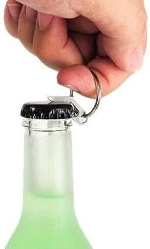 1pc Ultra-Lightweight Keychain Bottle Opener with Key Ring | Rust-Proof and Durable Mini Beer Opener Tool for Keychain, Camping, Travel ﻿ in Kuwait
