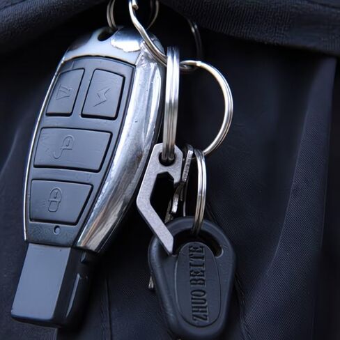 1pc Ultra-Lightweight Keychain Bottle Opener with Key Ring | Rust-Proof and Durable Mini Beer Opener Tool for Keychain, Camping, Travel ﻿ in Kuwait