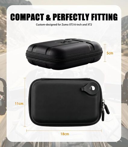 حقيبة حمل + 2 واقي شاشة غير لامع متوافق مع Garmin Zumo XT3 مقاس 6 بوصة / XT2، واقيات مضادة للوهج مع حافظة EVA، مجموعة حماية شاملة متينة مقاومة للصدمات in Kuwait
