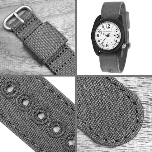 BERTUCCI® Comfort Canvas™ Watch Band - 22mm - Evergreen in Kuwait