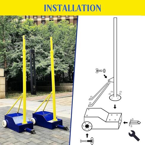 Indoor Volleyball Net, Heavy Duty Volleyball Net with Poles,Adjustable 4 Heights of 5ft-6.8ft with Wheels,for Backyard Outdoor School Gym in Kuwait