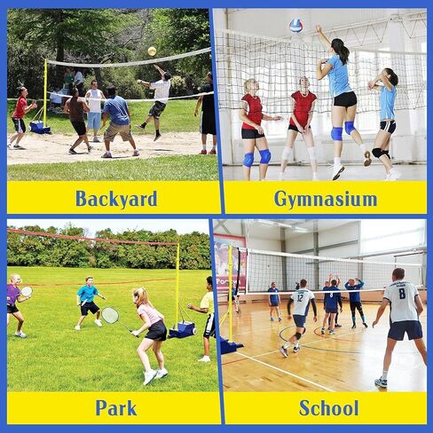 Indoor Volleyball Net, Heavy Duty Volleyball Net with Poles,Adjustable 4 Heights of 5ft-6.8ft with Wheels,for Backyard Outdoor School Gym in Kuwait