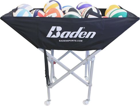 Baden CBC-200C Perfection Hammock Volleyball Cart | Durable Aluminum & Nylon Design for Easy Storage and Transport | Holds 30+ Volleyballs | Gunmetal Grey in Kuwait