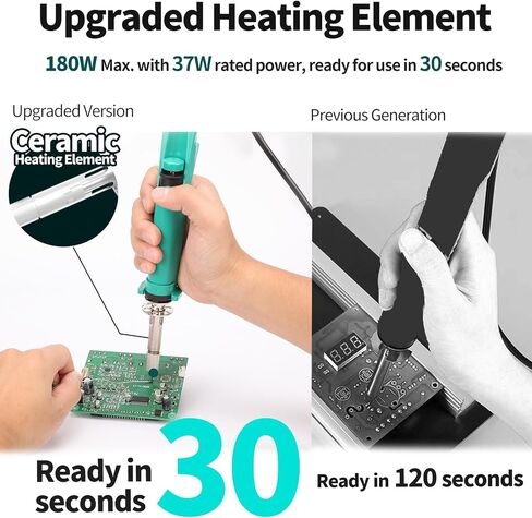 YIHUA 929D VI Temperature Controlled Electric Desoldering Iron with Upgraded Performance Heated Solder Sucker Tool with 3 Nozzles Soldering Iron Pump Function in Kuwait