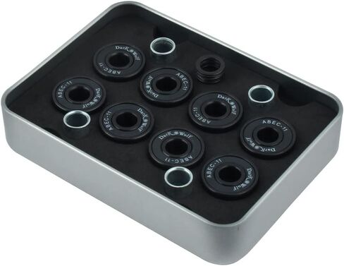 Longboard Skater Board Kick Scooter Inline Roller Skates Skateboard Bearings 8pcs Black w Case in Kuwait