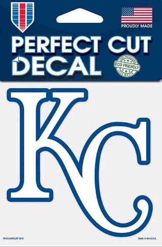 ملصق ملون من Wincraft MLB Kansas City Royals 93917010، مقاس 10.16 سم × 10.16 سم، أسود in Kuwait