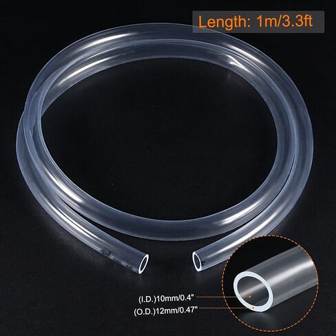 PVC Transparent Hose Plastic Vinyl Tubing 3/8" ID 1/2" OD 3.3ft Flexible for Water Tube, Air Line in Kuwait