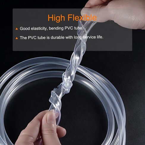 PVC Transparent Hose Plastic Vinyl Tubing 3/8" ID 1/2" OD 3.3ft Flexible for Water Tube, Air Line in Kuwait