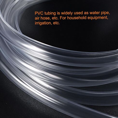 PVC Transparent Hose Plastic Vinyl Tubing 3/8" ID 1/2" OD 3.3ft Flexible for Water Tube, Air Line in Kuwait