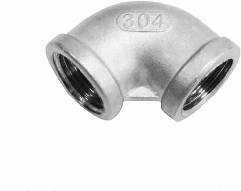 1/4 "3/8" 1/2 "3/4" 1 "1-1/4" الكوع 90 درجة زاوية الفولاذ المقاوم للصدأ 304 أنثى تركيب الأنابيب زيت الغاز المياه (1") in Kuwait