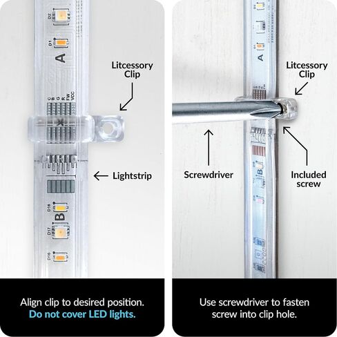 مشبك تثبيت لشريط الإضاءة من Litcessory لشريط الإضاءة Philips HUE in Kuwait