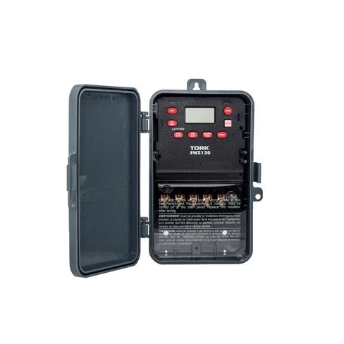 NSI EWZ120 Series EWZ Tork مفتاح تحكم فلكي متعدد الأغراض لمدة 7 أيام، مصدر إدخال 120-277 فولت تيار متردد، قناة واحدة، اتصال جاف لإخراج SPDT، #8 - #16 AWG in Kuwait