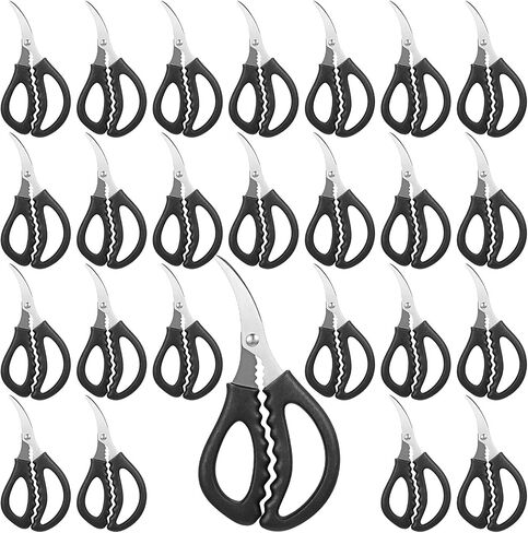 24 Pcs Seafood Scissors Crab Scissors Seafood Shears, Multifunctional Kitchen Seafood Scissor for Crab, 6.1 Inch Stainless Steel Shears Crab Leg Crackers Fish Shrimp Lobster tools for Seafood Peeling in Kuwait