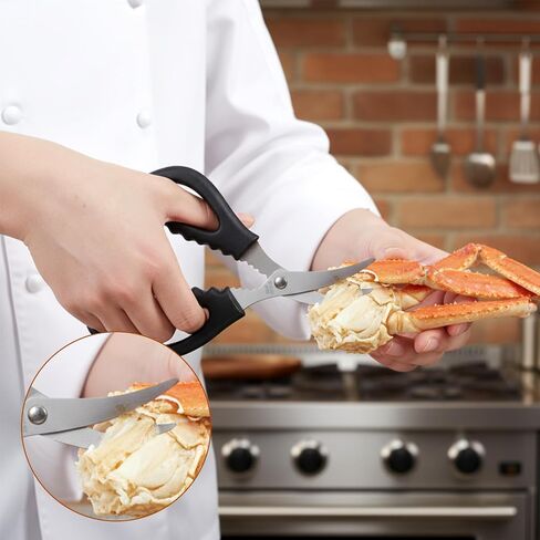 24 Pcs Seafood Scissors Crab Scissors Seafood Shears, Multifunctional Kitchen Seafood Scissor for Crab, 6.1 Inch Stainless Steel Shears Crab Leg Crackers Fish Shrimp Lobster tools for Seafood Peeling in Kuwait