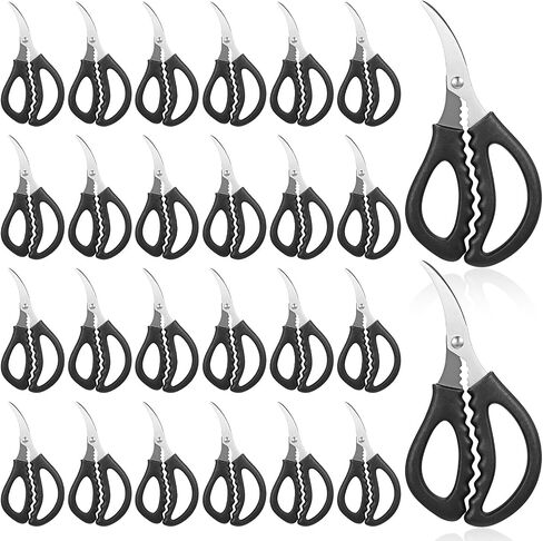 24 Pcs Seafood Scissors Crab Scissors Seafood Shears, Multifunctional Kitchen Seafood Scissor for Crab, 6.1 Inch Stainless Steel Shears Crab Leg Crackers Fish Shrimp Lobster tools for Seafood Peeling in Kuwait