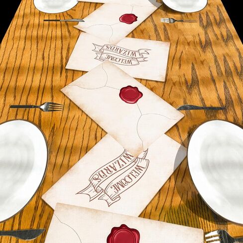 Wizard Table Runner Vintage Castle Kitchen Dining Table Centerpiece Magic School Witch Wizard Decor Magical Wizard Birthday Decorations for Home Party-72 Inches Long in Kuwait