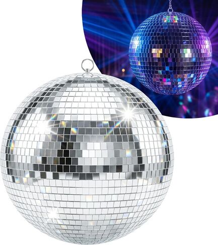 Pyle 16-Inch Disco Ball Hanging Mirror Ball | Disco party decorations for birthdays, weddings, clubs, dance parties, and covered outdoor events | Disco party decorations for birthdays, weddings, clubs, dance parties, and covered outdoor events in Kuwait
