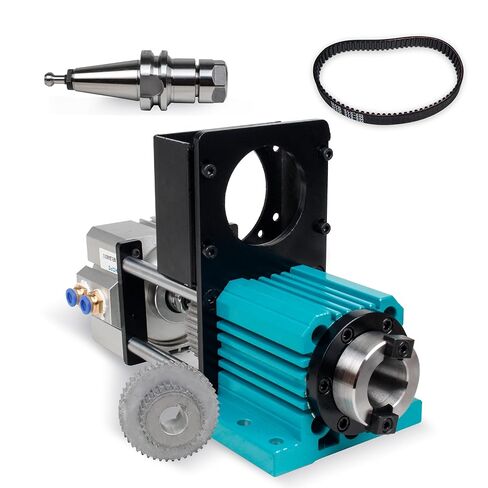 RATTMMOTOR ATC BT30 Non-Powered Spindle Kit 5000RPM Cylinder Pneumatic Semi-Automatic Tool Changer Spindle Motor with Bracket for Metal Engraving Drilling Milling in Kuwait