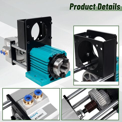 RATTMMOTOR ATC BT30 Non-Powered Spindle Kit 5000RPM Cylinder Pneumatic Semi-Automatic Tool Changer Spindle Motor with Bracket for Metal Engraving Drilling Milling in Kuwait