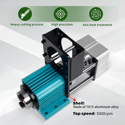 RATTMMOTOR ATC BT30 Non-Powered Spindle Kit 5000RPM Cylinder Pneumatic Semi-Automatic Tool Changer Spindle Motor with Bracket for Metal Engraving Drilling Milling in Kuwait