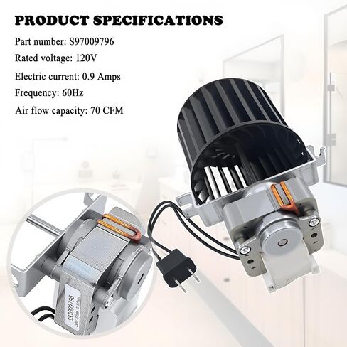 S97009796 مجموعة منفاخ محرك مروحة الحمام لمروحة سخانات لمبة بروان 162-E/G/J/K/L/M و164-E/G/J/K/L/M استبدال منفاخ مروحة الحمام 97009796 S97009758 in Kuwait