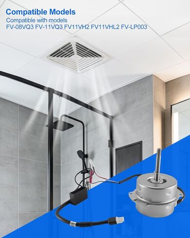 استبدال محرك مروحة عادم الحمام FFV3700297S متوافق مع FV-08VQ3 FV-11VQ3 FV11VH2 FV11VHL2 ​​FV-LP003، يستبدل FFV3700175S، 120 فولت 1750 دورة في الدقيقة محرك مروحة تهوية هادئ in Kuwait