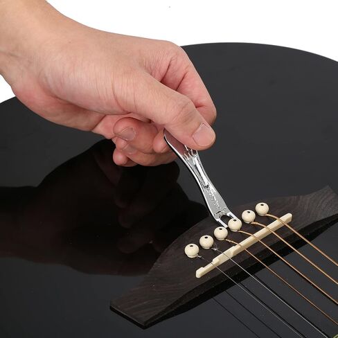 12Pcs Acoustic Guitar Bridge Pins Set with Saddle Nut Guitar Bridge Pin Kit with Puller Replacement Parts in Kuwait